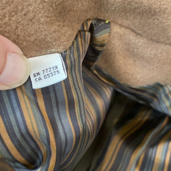 Pronto Uomo Men's Camel Cashmere Wool Blend Long Top Coat - Picture 11 of 11